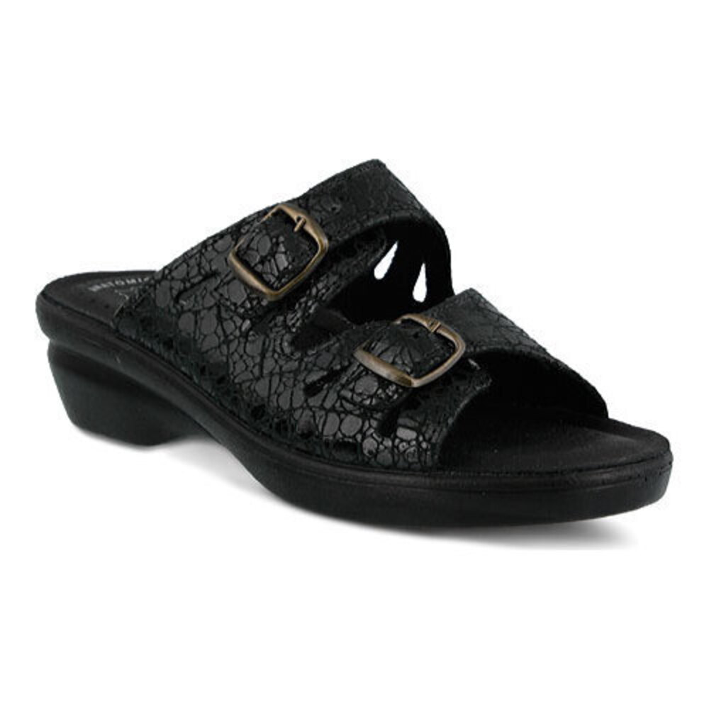 Flexus(R) by Spring Step Womens Footstep Slide Sandals , Black , 41